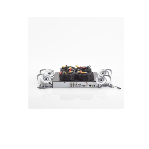 KIT TURBOHD 5 MP con Micrófono Integrado | DVR 4 Canales + 4 Cámaras Bala
