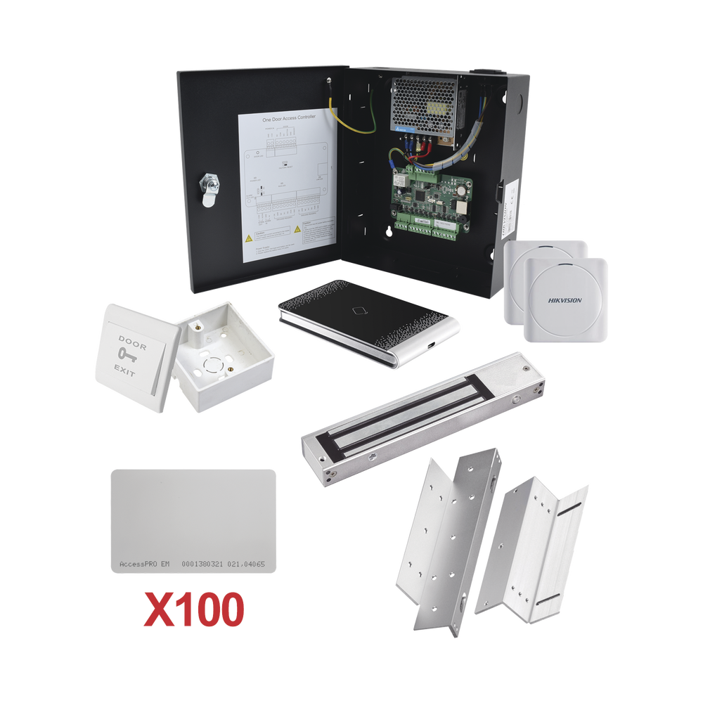 Kit de Control de Acceso con TARJETA para 1 Puerta – TODO INCLUIDO | HIKVISION KIT-TARJETA-01