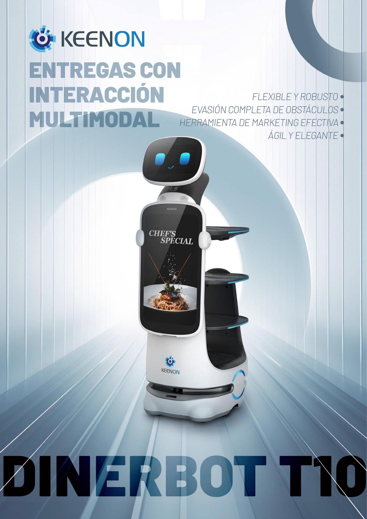 Robot Autónomo de Servicio de Meseros KEENON T10LS