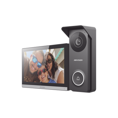 Kit Videoportero HIKVISION DS-KIS313-P | Pantalla Touch 7” Wi-Fi | Cámara 720p Gran Angular 117°