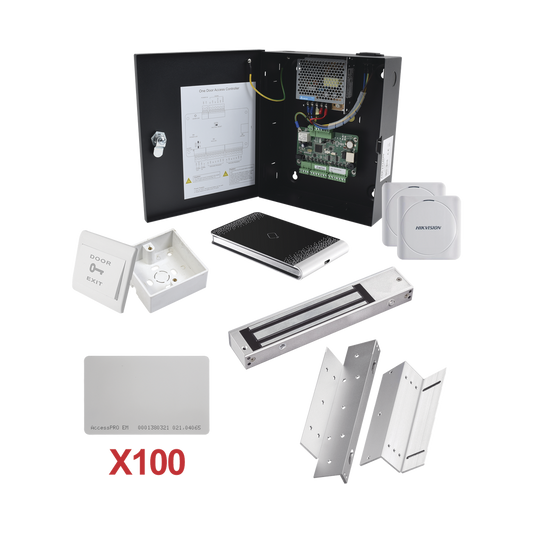 Kit de Control de Acceso con TARJETA para 1 Puerta – TODO INCLUIDO | HIKVISION KIT-TARJETA-01