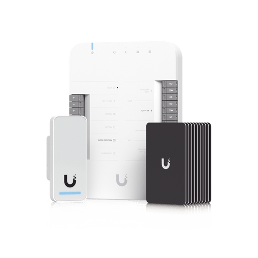 Kit de Control de Acceso UniFi Access Gen 2 para 1 Puerta / Sistema Completo con Lector NFC, Hub y 10 Tarjetas